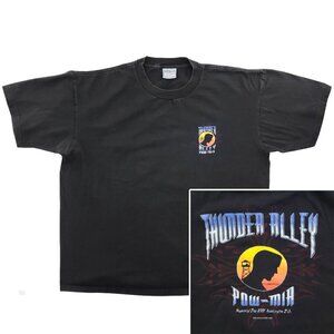 Rolling Thunder Alley VTG T-Shirt Biker Rally POW-MIA DC 2001 Fade Broken-In XL